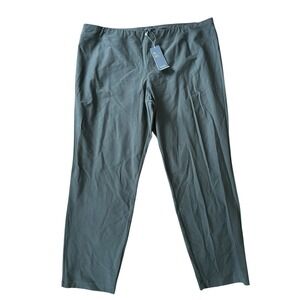 Eileen Fisher NWT Stretch Crepe Ankle Pants Olive Green Womans SZ 3X